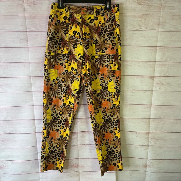 Masseys Safari Print Utility 100% Cotton Pants Size 12 - Picture 1 of 8